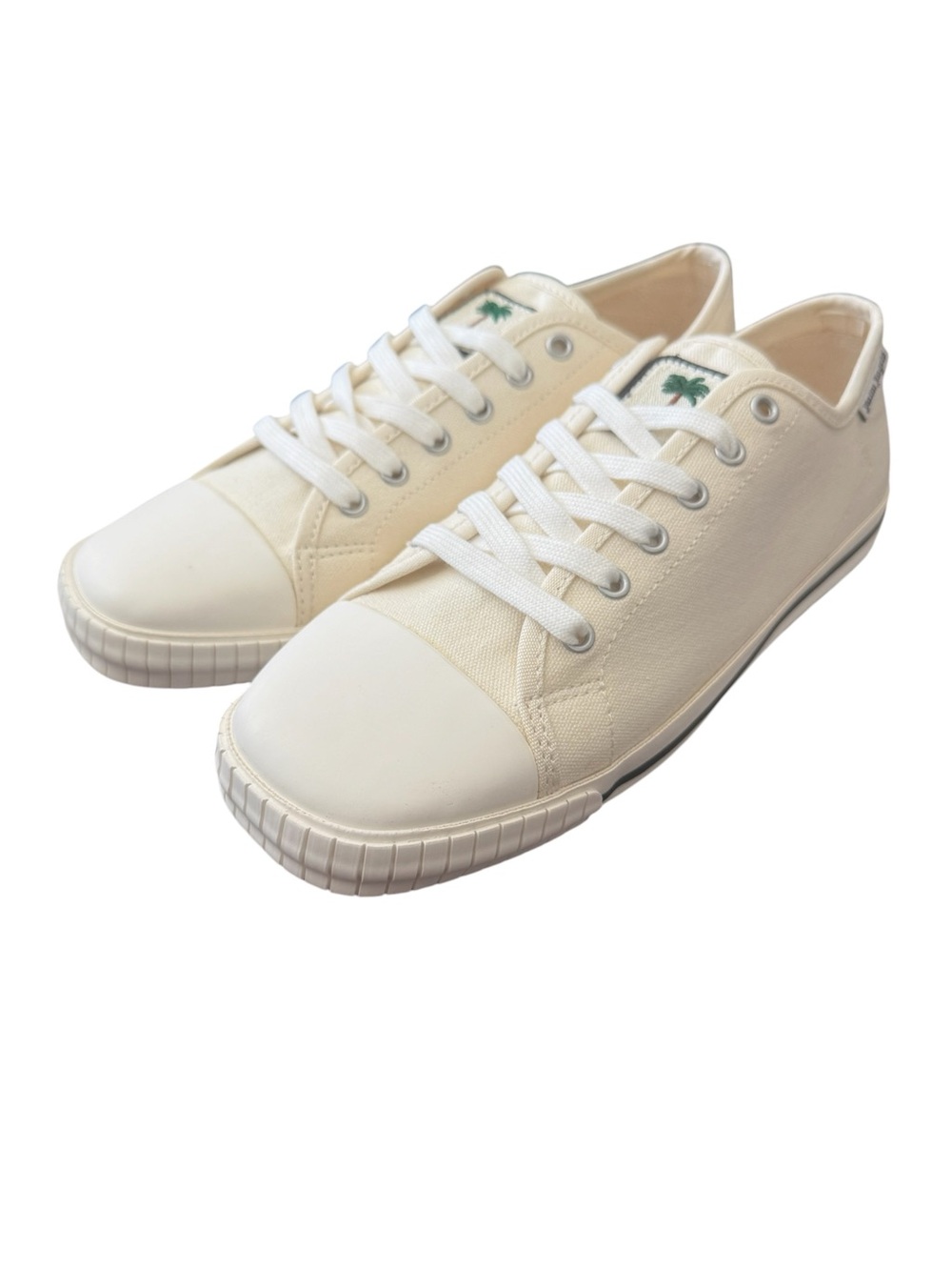 NIB Palm Angels Off-White Vulcanized Low Top Sneakers Size 40 (M7, W9) Ret. $350